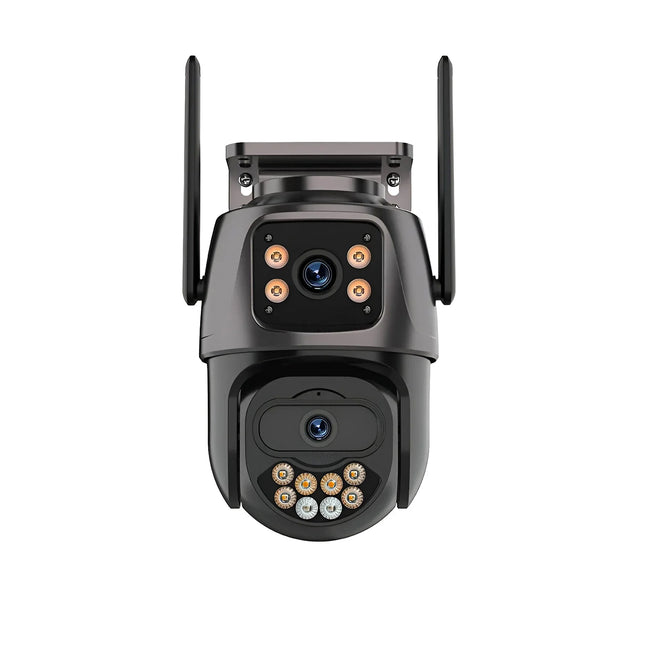 4K 8MP Dual-Lens Security Camera: PTZ WiFi & AI Tracking