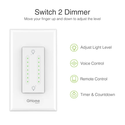 GHome Smart Dual Dimmer Light Switch SW7