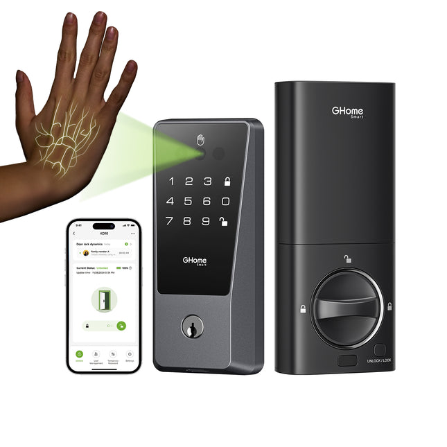 GHome Palm Vein Smart Door Locks With TouchScreen KD10