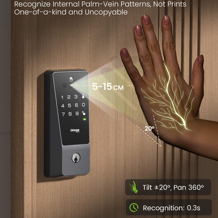 GHome Palm Vein Smart Door Locks With TouchScreen KD10
