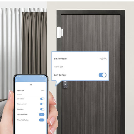 WiFi Door/Window Sensor with App Alerts for Home Security