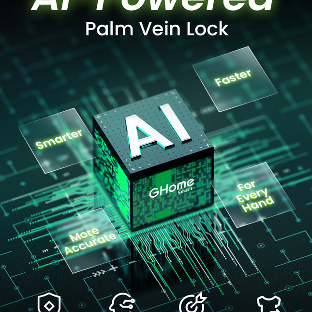 GHome Palm Vein Smart Door Locks With TouchScreen KD10