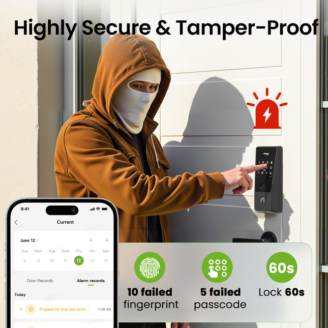 GHome Wi-Fi Smart Deadbolt Door Lock Touch Keypad KD10SE