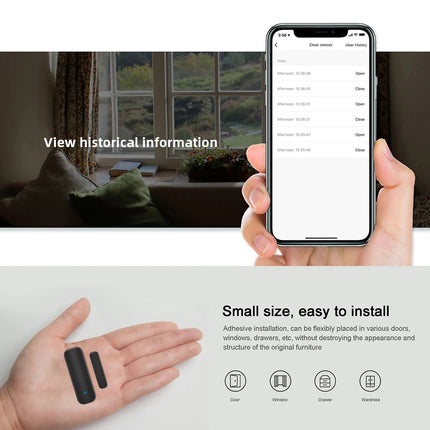 WiFi Door/Window Sensor with App Alerts for Home Security