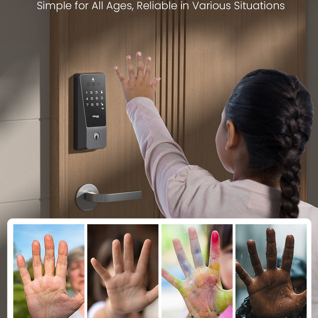 GHome Palm Vein Smart Door Locks With TouchScreen KD10