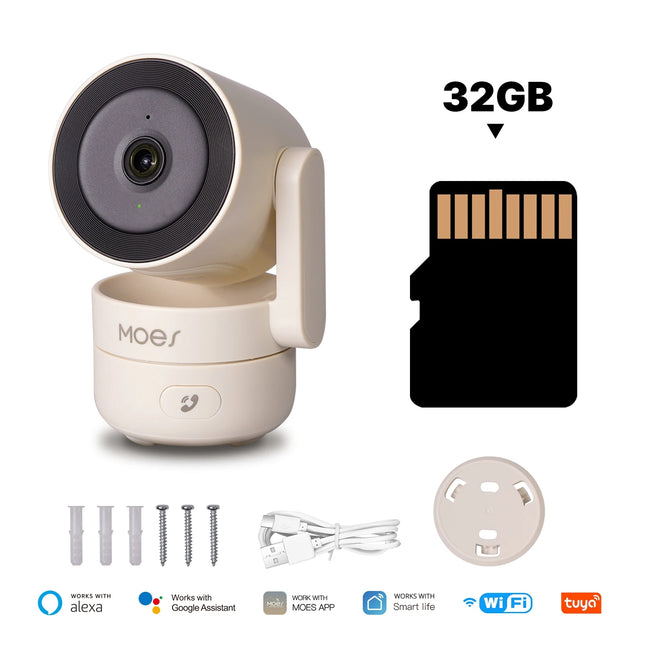 4MP Smart Indoor Camera: Pan/Tilt WiFi Security Monitor
