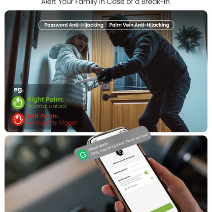 GHome Palm Vein Smart Door Locks With TouchScreen KD10