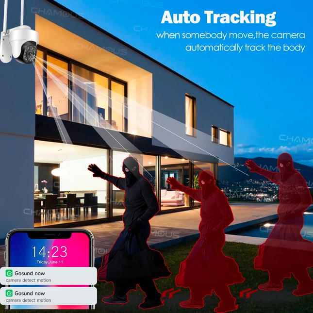 5MP WiFi IP Camera Outdoor 5G Wireless Video With Alexa