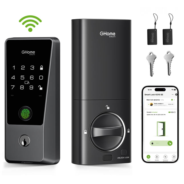 GHome Wi-Fi Smart Deadbolt Door Lock Touch Keypad KD10SE