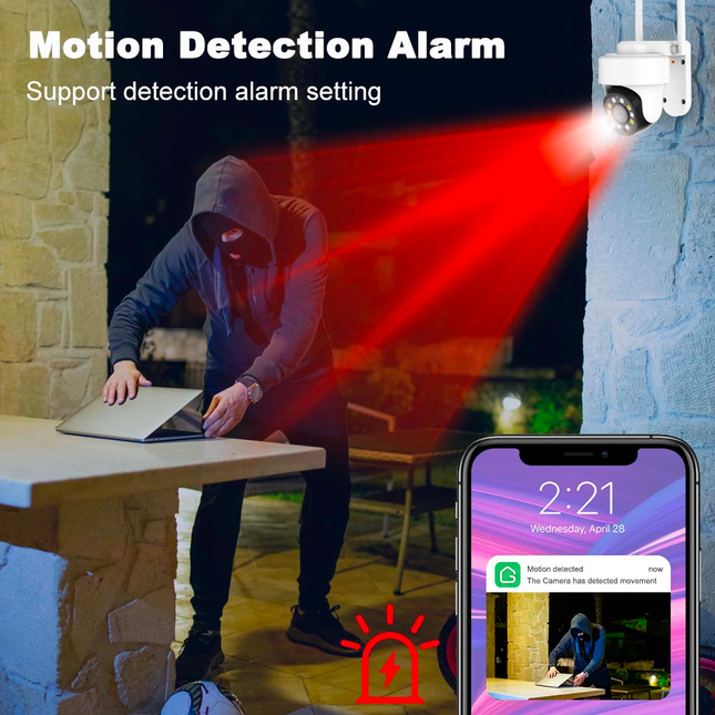 5MP WiFi IP Camera Outdoor 5G Wireless Video With Alexa