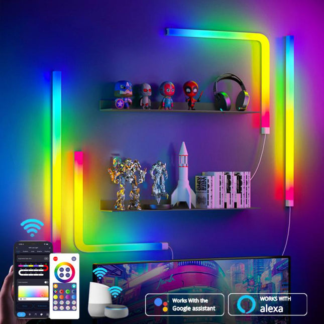 RGB Smart Wall Sconces - WiFi & Bluetooth Music LED Lights