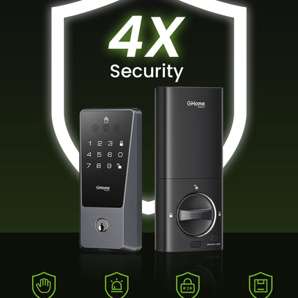 GHome Palm Vein Smart Door Locks With TouchScreen KD10