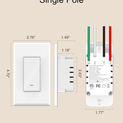 GHome Smart Light Switch Single-Pole SW5