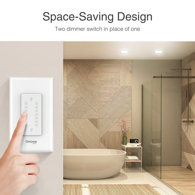 GHome Smart Dual Dimmer Light Switch SW7