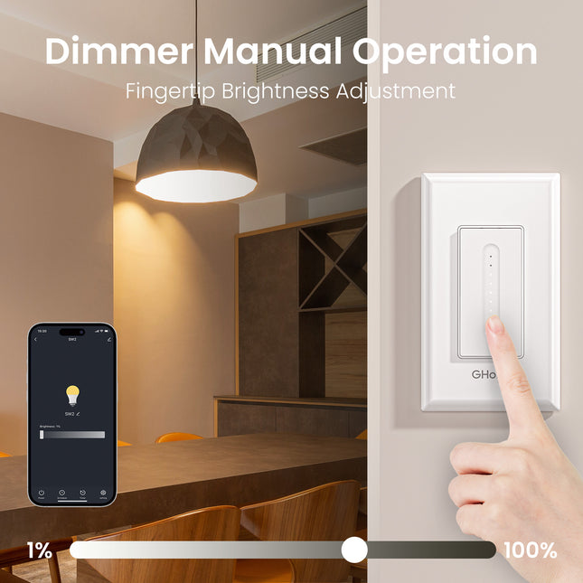 GHome Smart Dimmer Light Switch SW2