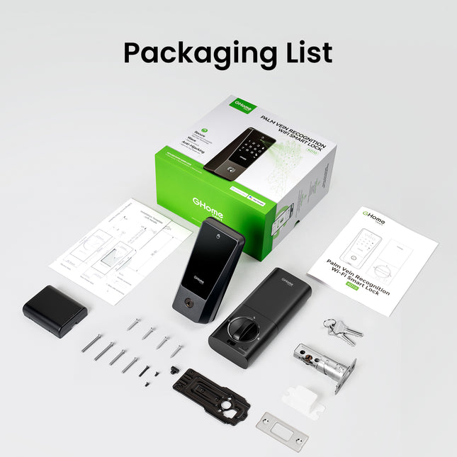 GHome Palm Vein Smart Door Locks With TouchScreen KD10