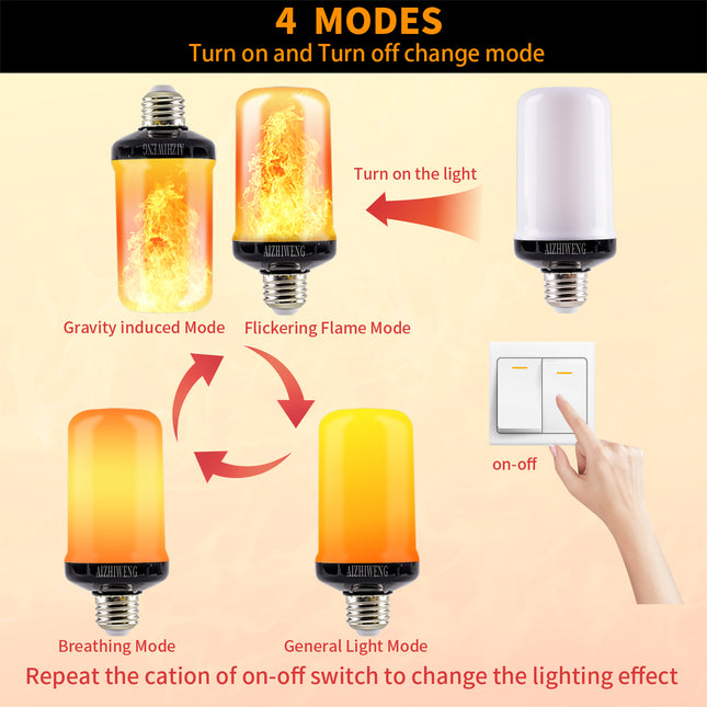 Upgraded  LED Flame Light Bulbs