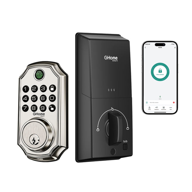 GHome Wi-Fi Smart Fingerprint Door Lock Keypad KD30