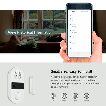 Smart Door & Window Sensor: WiFi Siren & Light Alarm