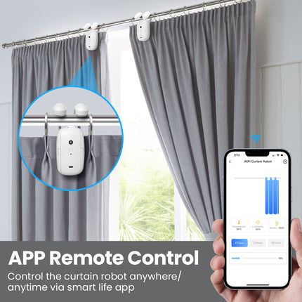 WiFi Smart Curtain Robot | Automatic Opener for Roman & Track Rails