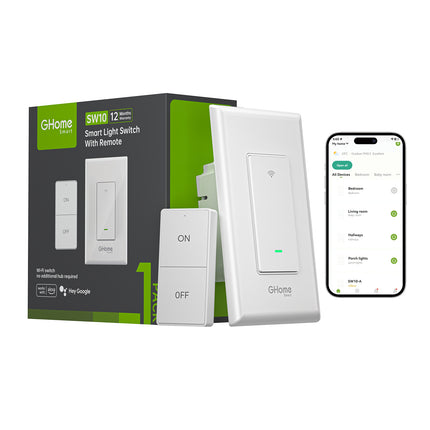 GHome Smart Light Switch (With Remote) SW10