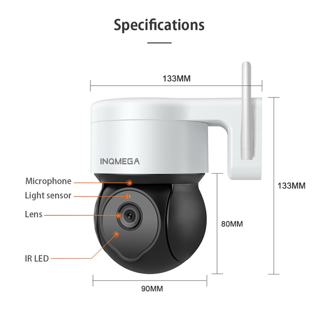 5MP Smart PTZ Cam - AI Human Detection & Auto Tracking