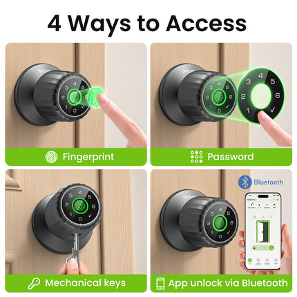 GHome Removable Battery Smart Door Knob Lock KD03PRO