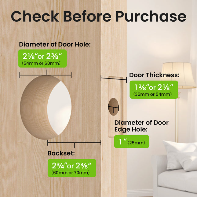 GHome Removable Battery Smart Door Knob Lock KD03PRO