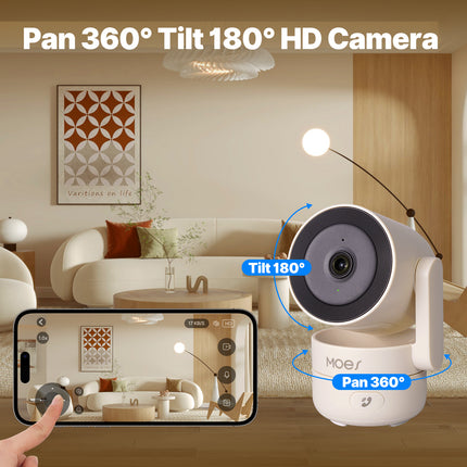 4MP Smart Indoor Camera: Pan/Tilt WiFi Security Monitor