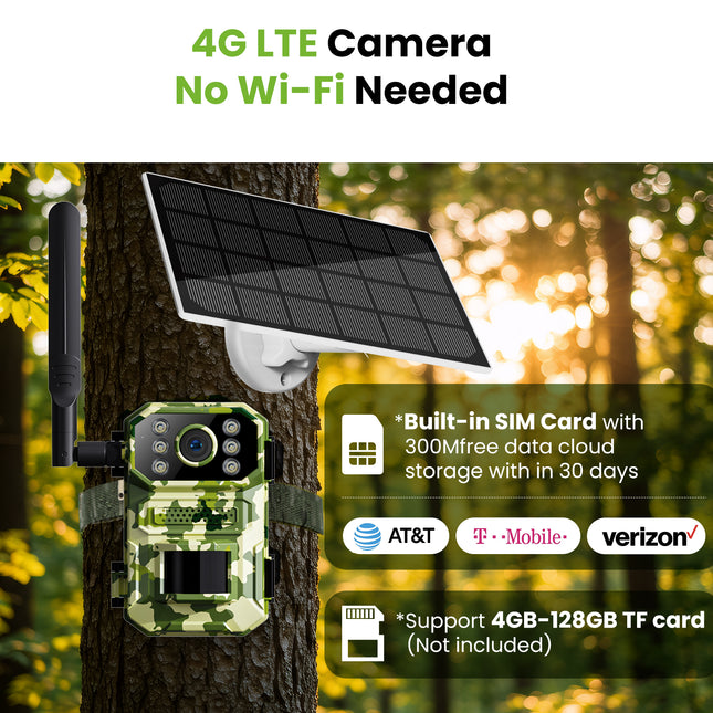 Solar Powered Hunting Camera GhomeSmart PC9U