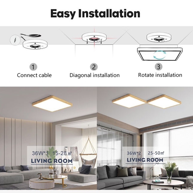 36W Smart Ceiling Lamp - Alexa & Google Home Compatible