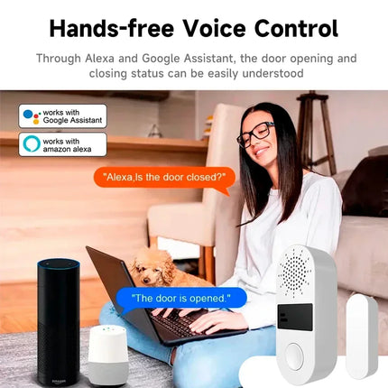 Smart Door & Window Sensor: WiFi Siren & Light Alarm