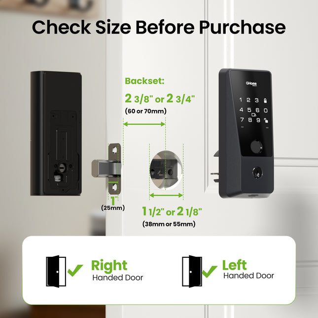 GHome Wi-Fi Smart Deadbolt Door Lock Touch Keypad KD10SE