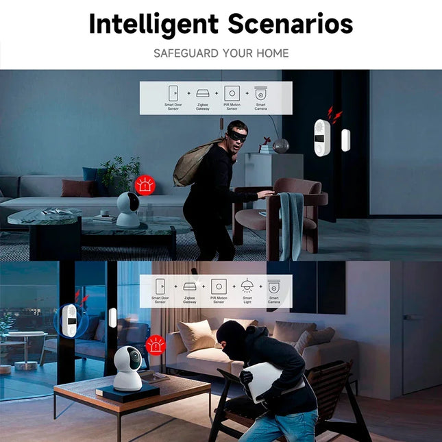 Smart Door & Window Sensor: WiFi Siren & Light Alarm