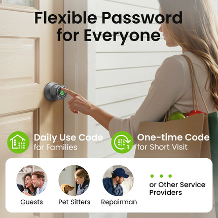 GHome Removable Battery Smart Door Knob Lock KD03PRO