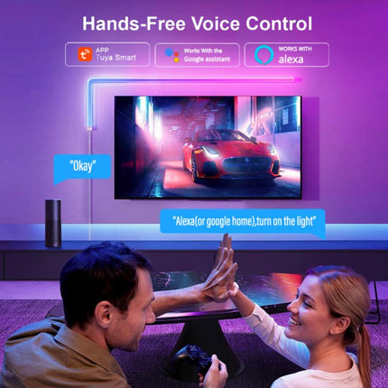 RGB Smart Wall Sconces - WiFi & Bluetooth Music LED Lights