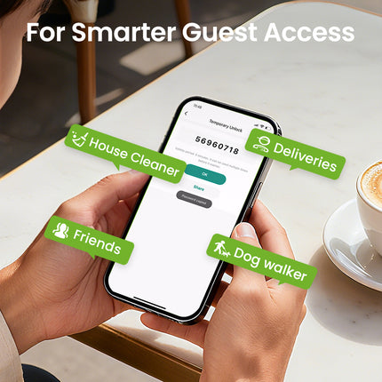 New GHome 4-in-1 Wi-Fi Smart Lever Door Lock KH10