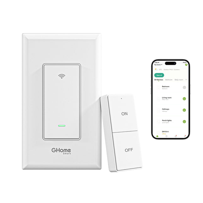 GHome Smart Light Switch (With Remote) SW10