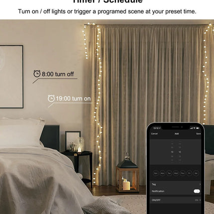 Smart RGB Globe String Lights: Outdoor WiFi & Bluetooth Control