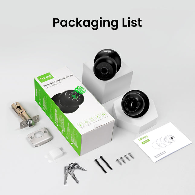 GHome 4-In-1 Smart Fingerprint Door Knob Lock K10PRO