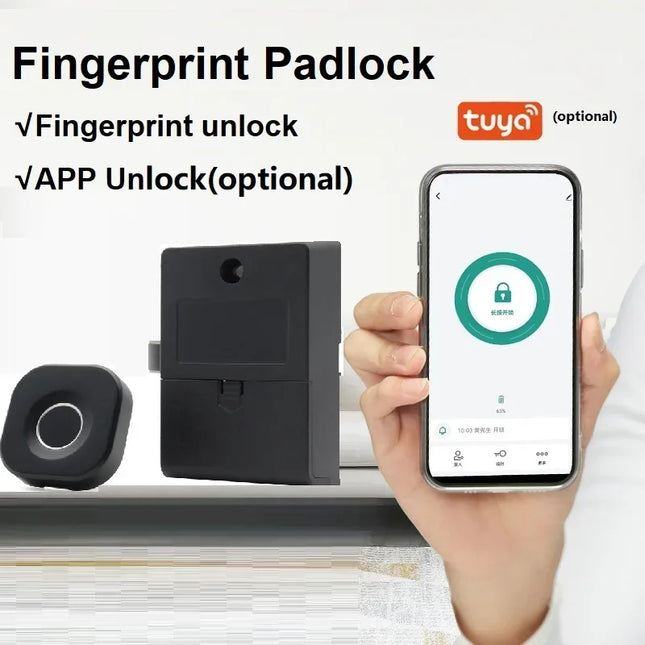 Wi-Fi Smart Fingerprint Lock With Tuya for Cabinets & Drawers